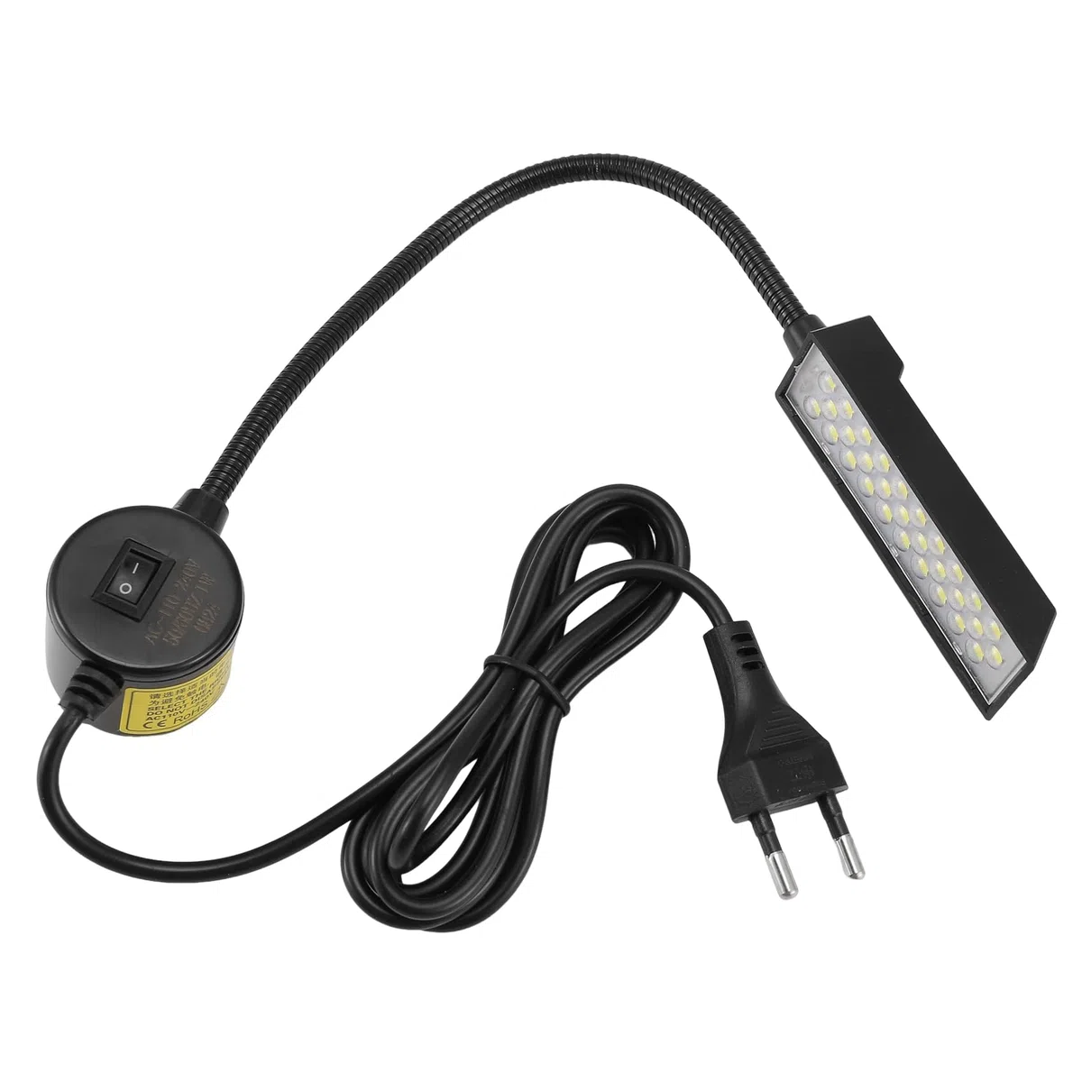 30 LED para MáQuina de Coser IluminacióN Luz para Coser para Banco de Trabajo, Torno, Taladro, Prensa, Brazo de Cuello de Cisne Flexible, LáMpara de Trabajo, Enchufe de la UE