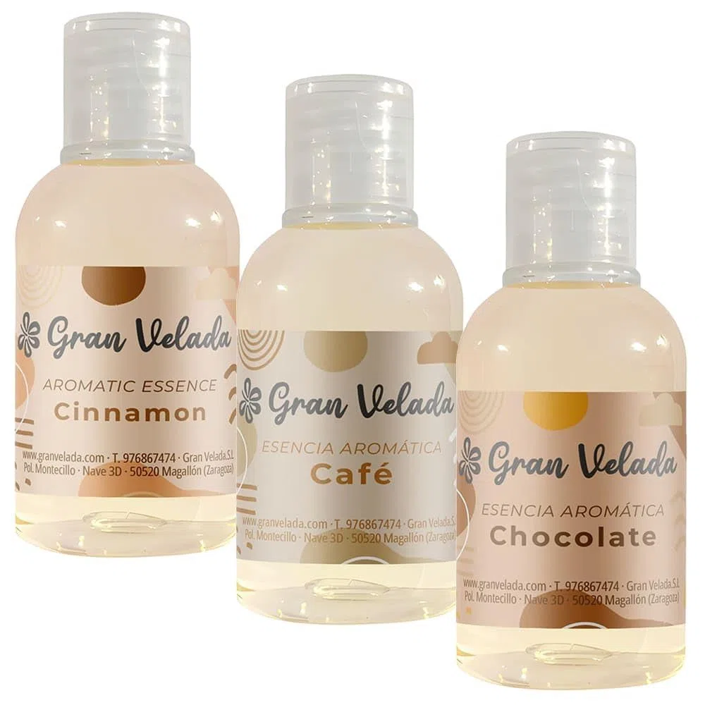 Gran Velada - Pack Ahorro Esencias Gourmet 3 x 50 ml | Pack de Fragancias Fragancias Concentradas para Mikados para Jabones Artesanales | Aroma Duradero para Velas Perfumadas Wax Melts