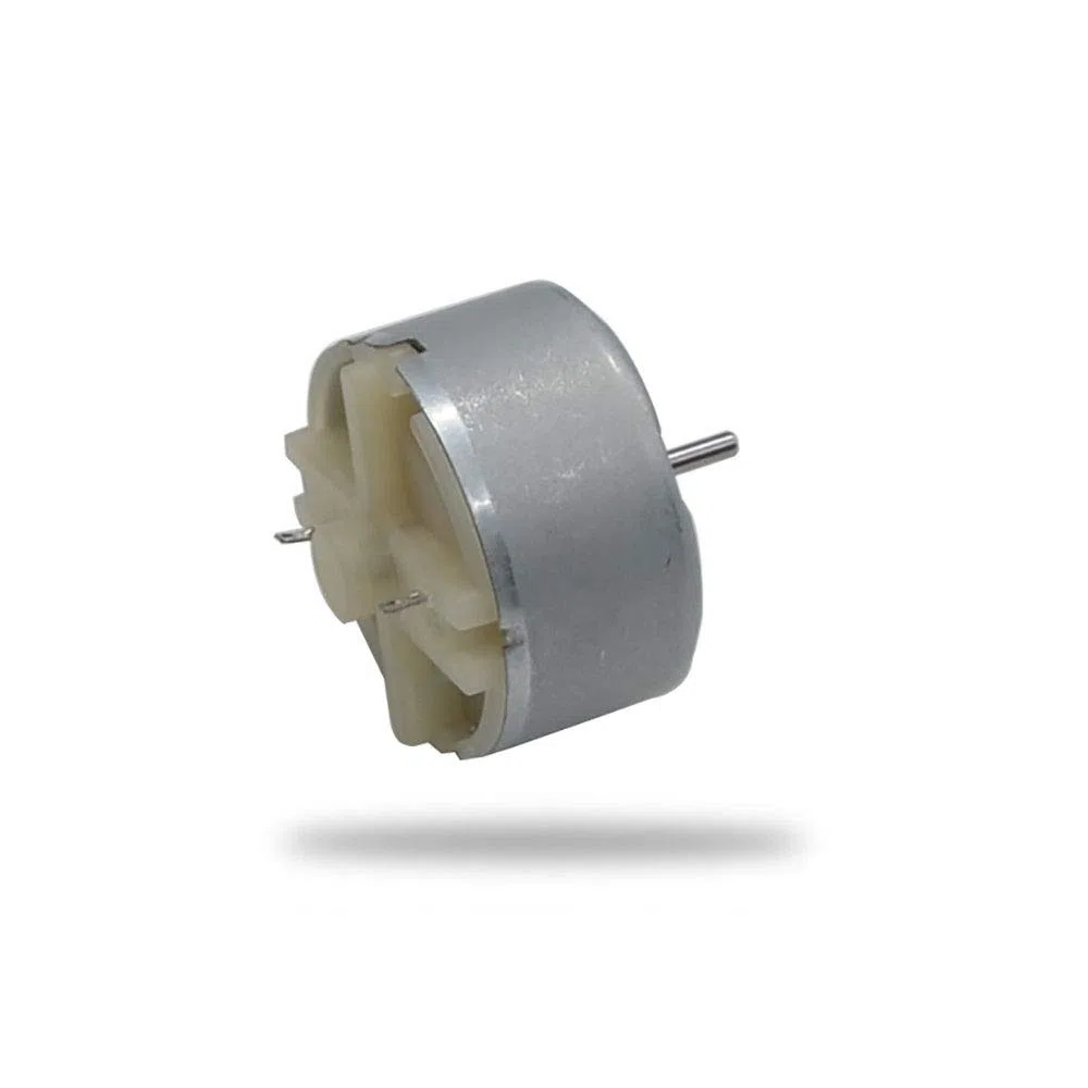 Motores eléctricos RF-500, CC 1,5-24 V, 1500-10000 rpm, velocidad de ralentí CC, motor de 32 mm de diámetro, color plateado.
