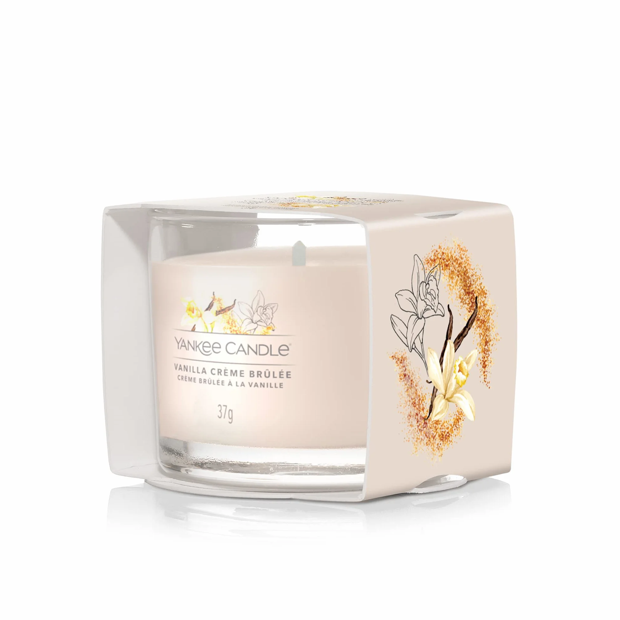 Yankee Candle Vela votiva con relleno de vainilla y crema brulee