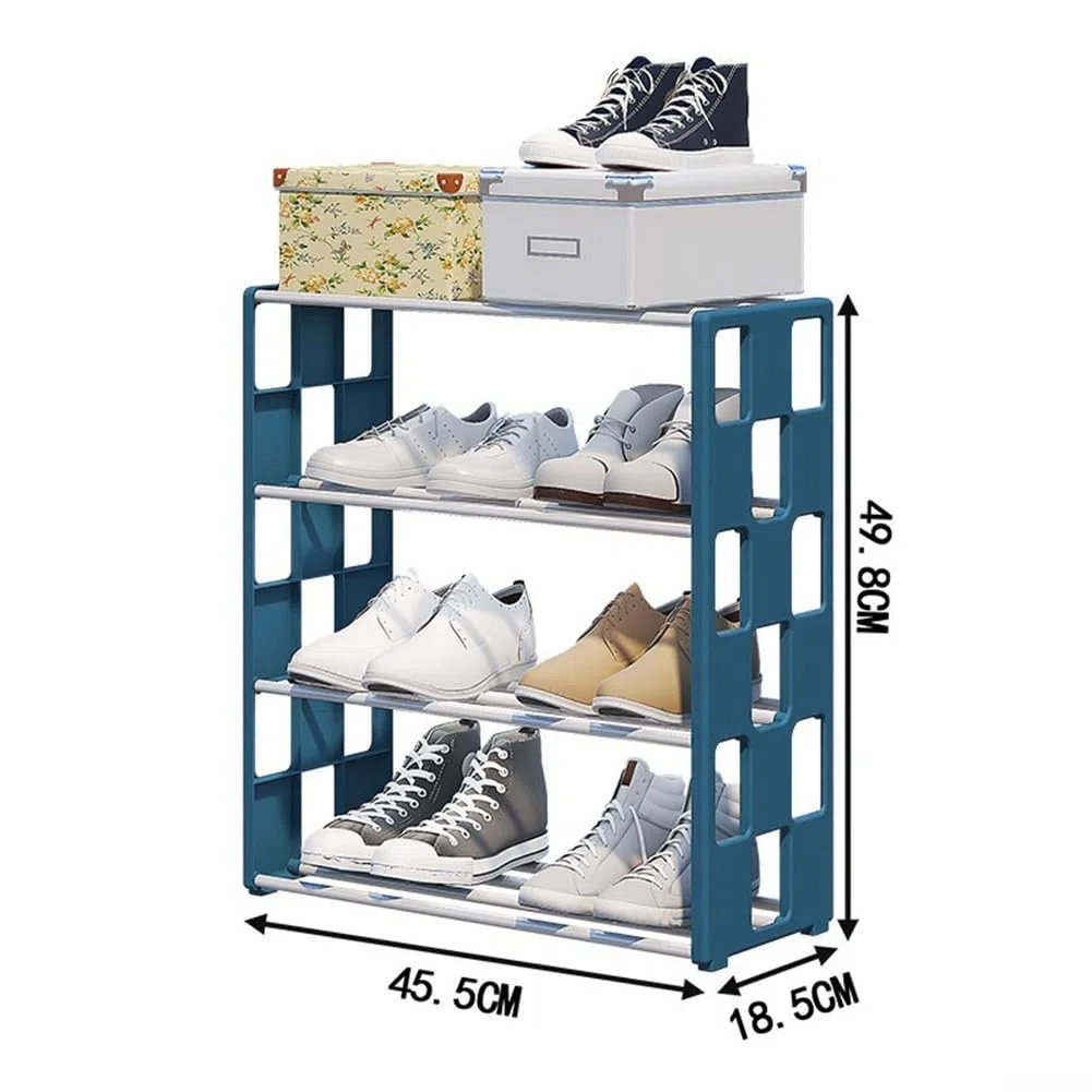 Solución de almacenamiento a prueba de polvo para mantener tus zapatos limpios y accesibles en todo momento (azul)