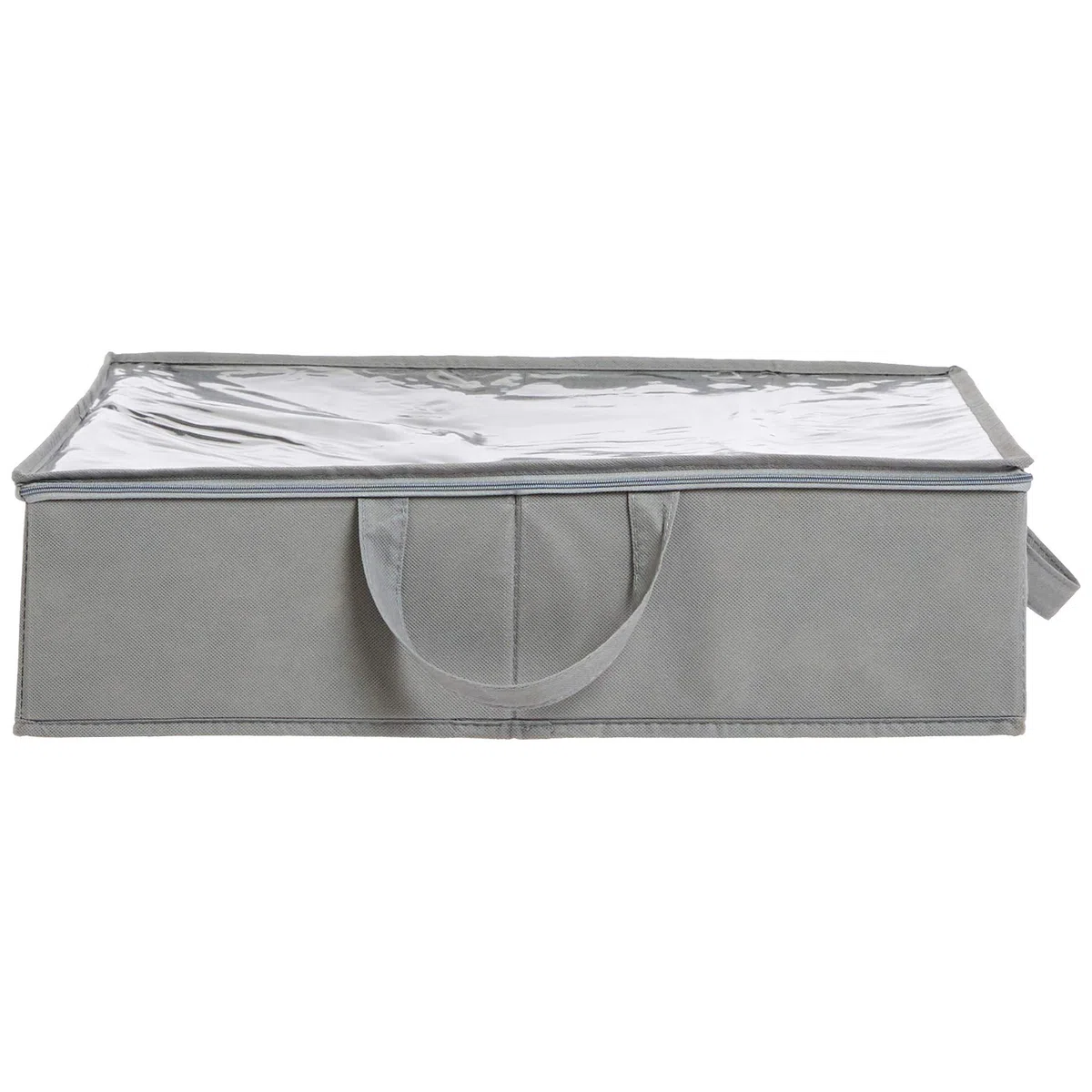 Amazon Basics Cremallera Bolsa de tela de almacenamiento bajo la cama para ropa, 2 unidades, Claro
