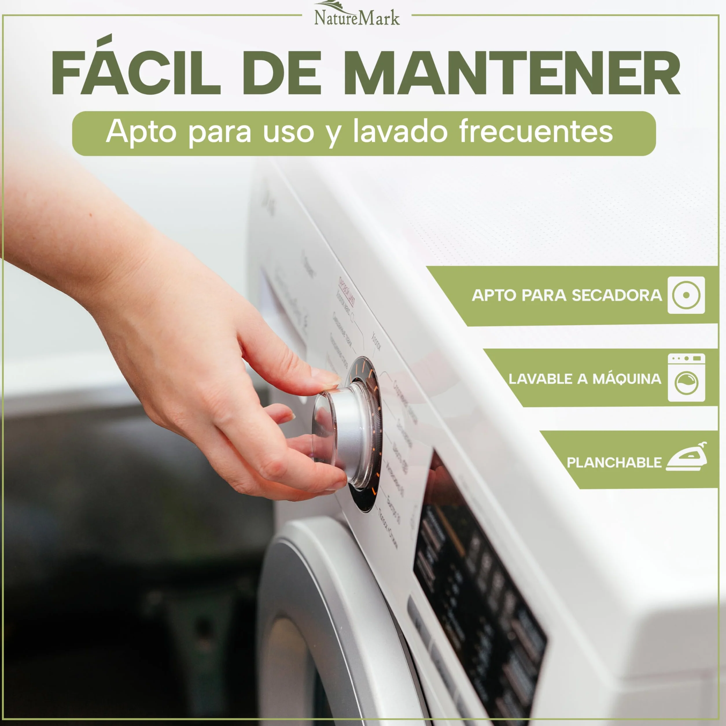 NatureMark Toallas de Invitado – Pack de 12 (30x50 cm), 100% Algodón, Certificación Oeko-Tex, Suaves, absorbentes y fáciles de cuidar – para baño, Invitados y SPA – Color Blanco