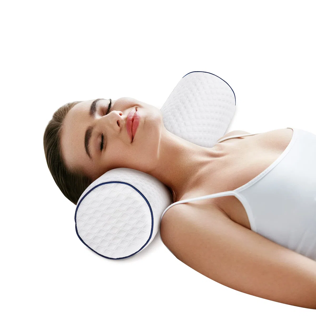 Findigit Almohada Cilíndrico, Cojin Cervical Espuma de Memoria, Cojín Lumbar y Cojín de Rodillas, Cojin Rulo Reposacabezas, Cojin Cilindrico, Cojín de Cuello, Armada