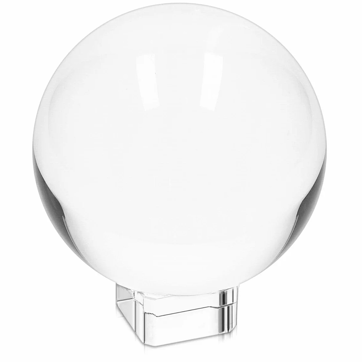 Navaris Bola de Cristal para fotografía - Esfera con Soporte - Bola de Vidrio K9 Transparente para decoración - Ø 130MM
