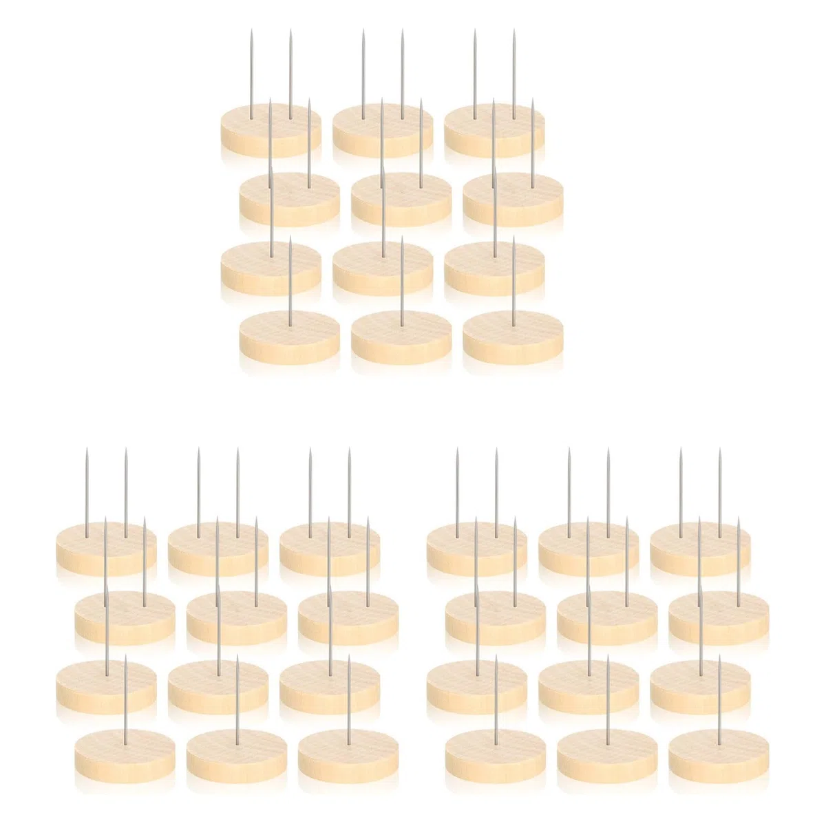 36 Piezas de Soporte para Muñecas de Ganchillo, Soporte para Muñecas, Base de Madera para Muñecos de Fieltro, Soporte para Figuras de Acción
