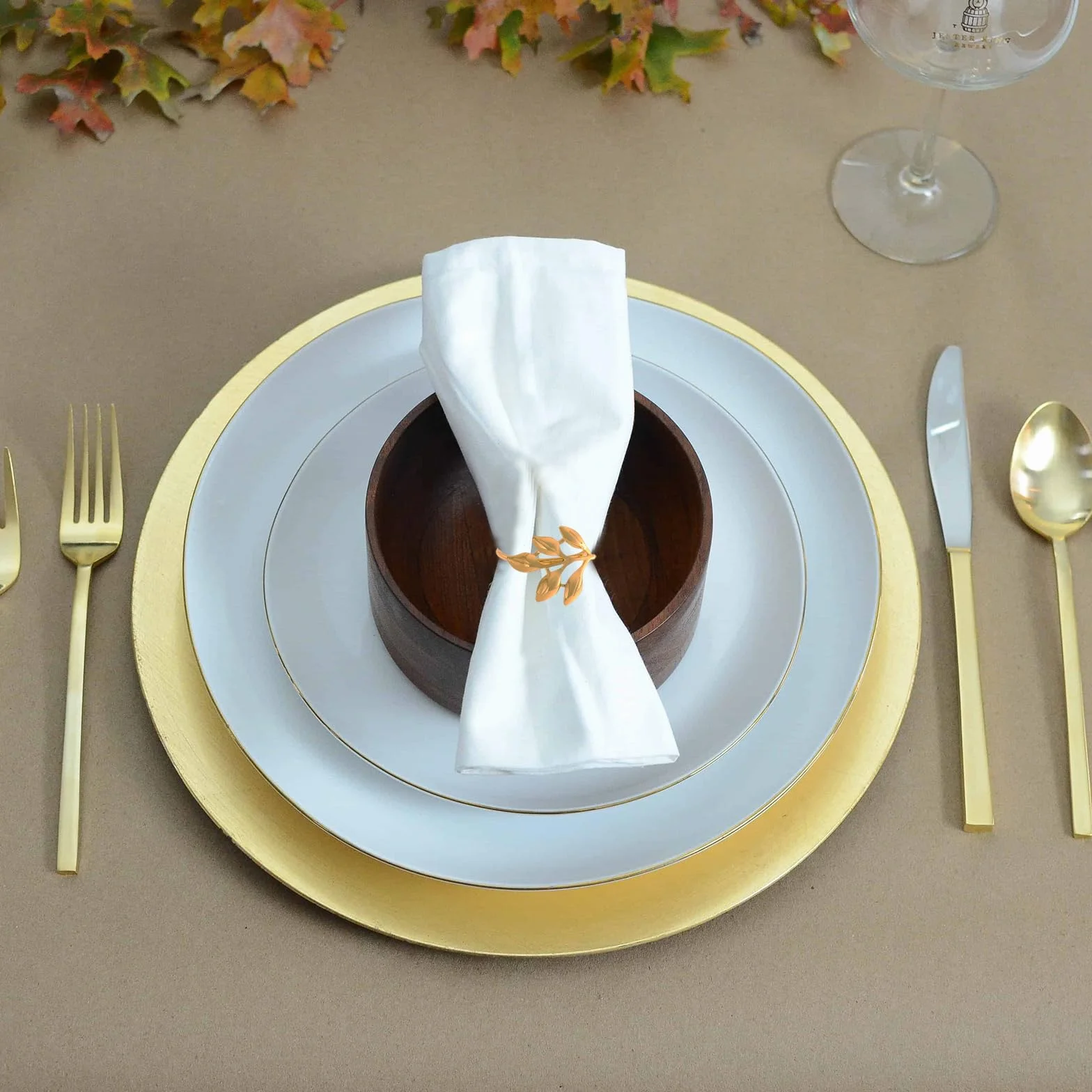 20 Piezas Anillos para Servilletas, Elegantes Servilleteros, para Decoración de Mesa de Cena, para Boda, Bautizo, Comunión, Graduación, Cumpleaños, Navidad, Banquete (Dorado, Talla estándar)