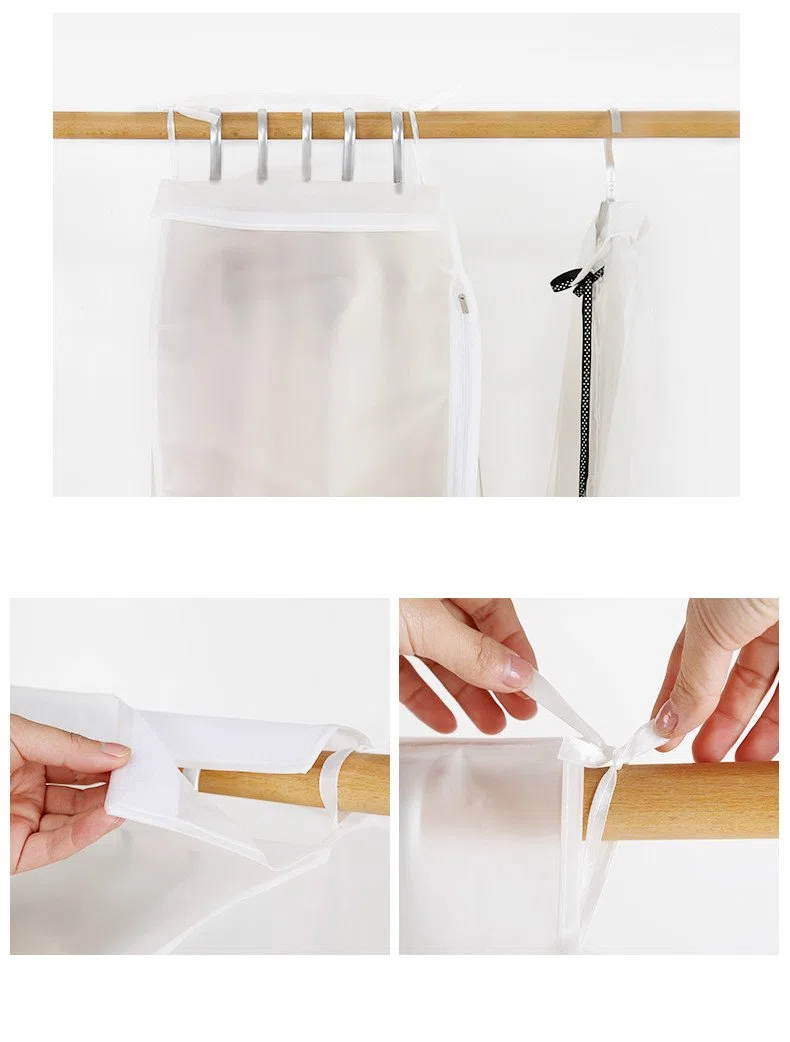 2 piezas Cubierta de ropa con cremallera 3D para el polvo, impermeable, almacenamiento de ropa, ropa para el armario, bolsas para el armario, colgadores, funda para ropa, bolsa para el