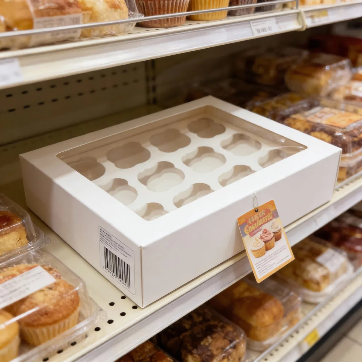 Decoraciondulce - 10 x Caja Blanca para Transportar Cupcakes, Muffins ... (12 Cupcakes)