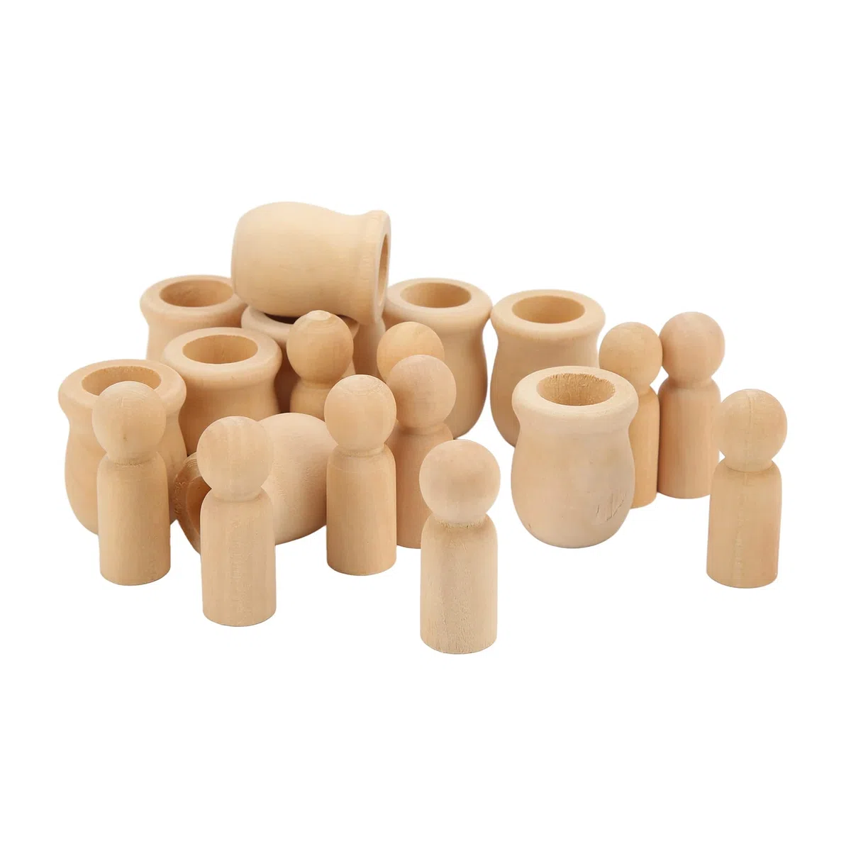 Muñecas con clavijas de madera Personas con clavijas Cuerpos de muñecas Figuras de madera Muñecas con clavijas decorativas Personas para niños DIY Arte Artesanía Personalización Creatividad