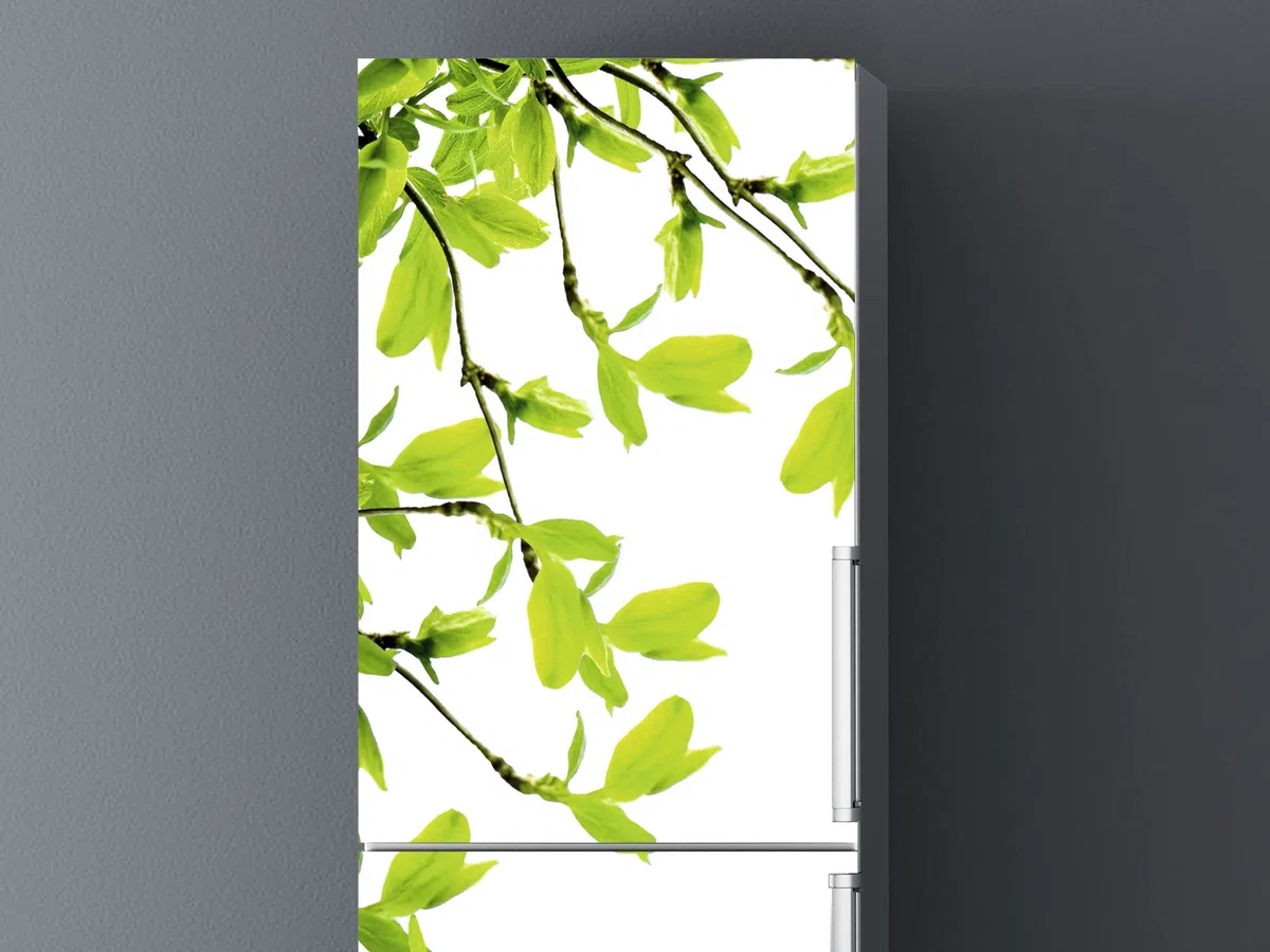Pegatinas Vinilo para Frigorífico Ramas almendros | 185x60cm | Adhesivo Resistente | Pegatina Adhesiva Decorativa de Diseño Elegante