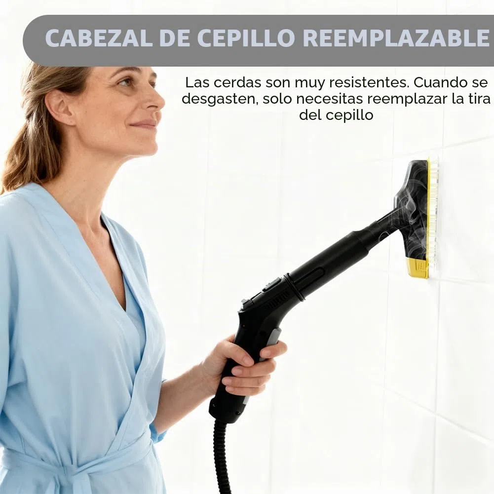 Kärcher XXL - Cepillo para juntas de vapor con articulación flexible y serie de cepillos intercambiables, limpieza higiénica de juntas de cemento, juntas de baldosas, encimeras de cocina y paredes
