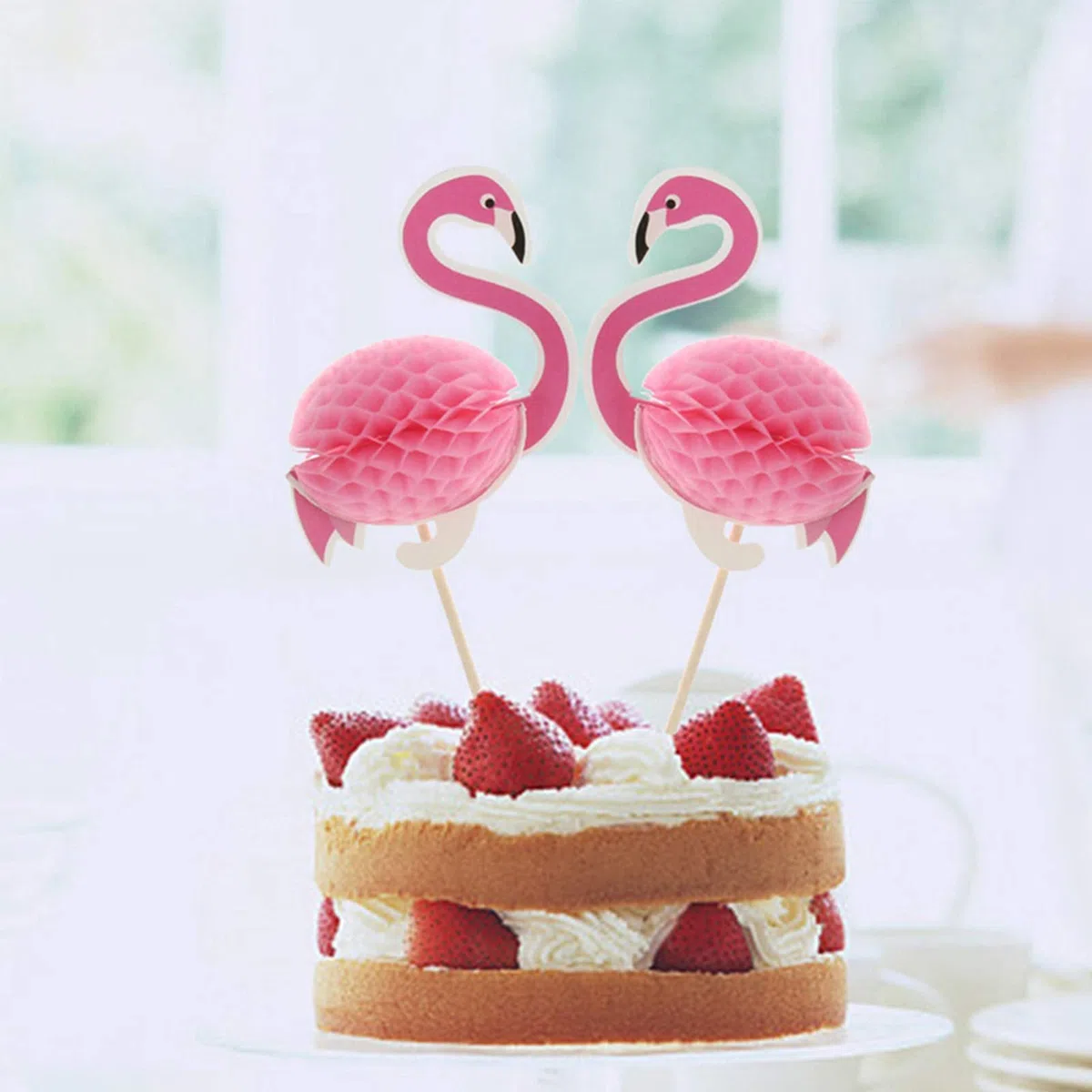 100 Cake Topper Flamenco Una Vez Cake Topper Brochetas de Bambú para Cócteles Pinchos de Madera para Decoración de Fiestas para Tartas Decoración Cupcakes Cócteles Fruta Decoración Banquete de Boda