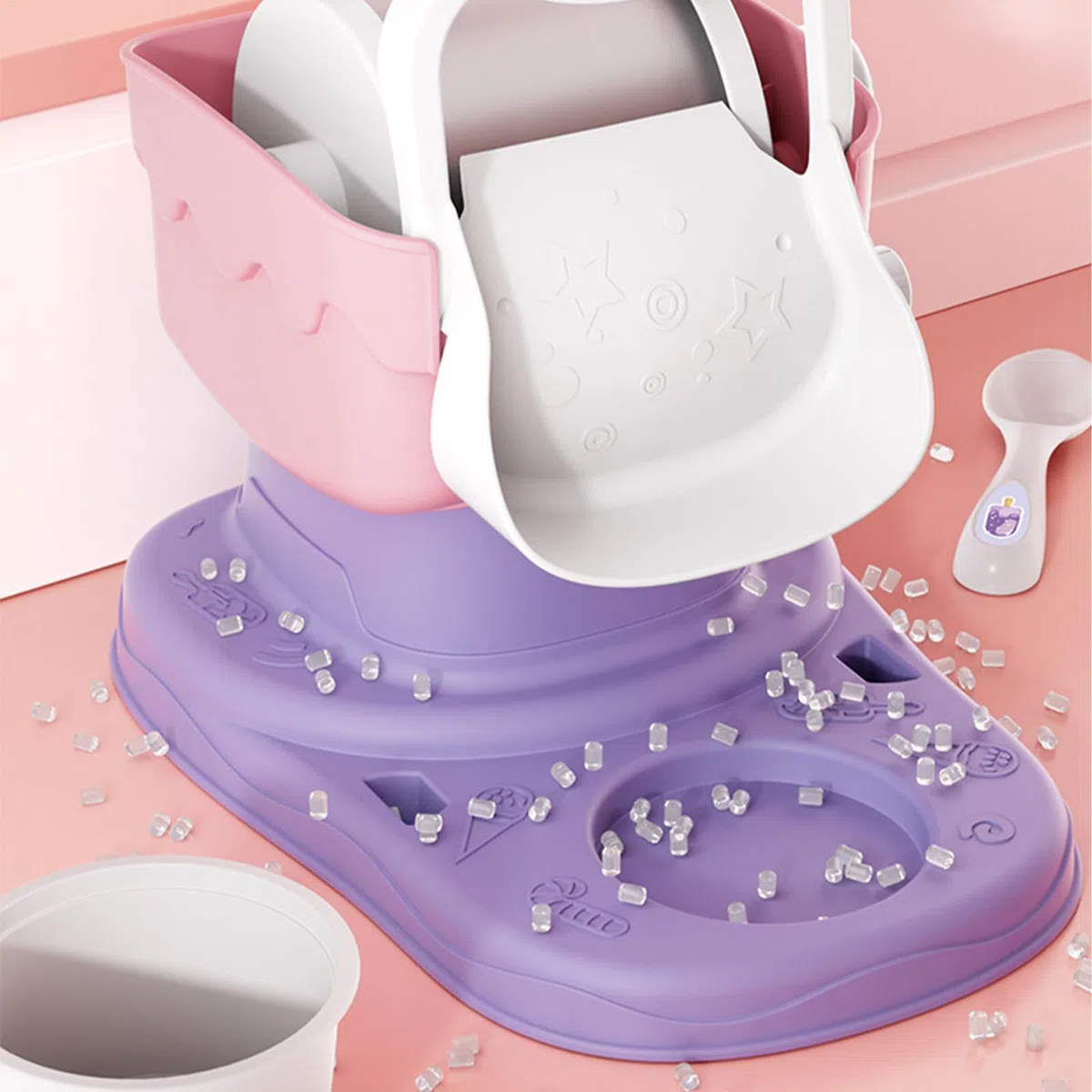 Máquina Para Hacer Helados Para Niños, Máquina Para Hacer Batidos, Máquinas De Suave Manual Y Fácil De Limpiar, Herramienta Con Resultados Rápidos Para Cocina Doméstica Postres Caseros