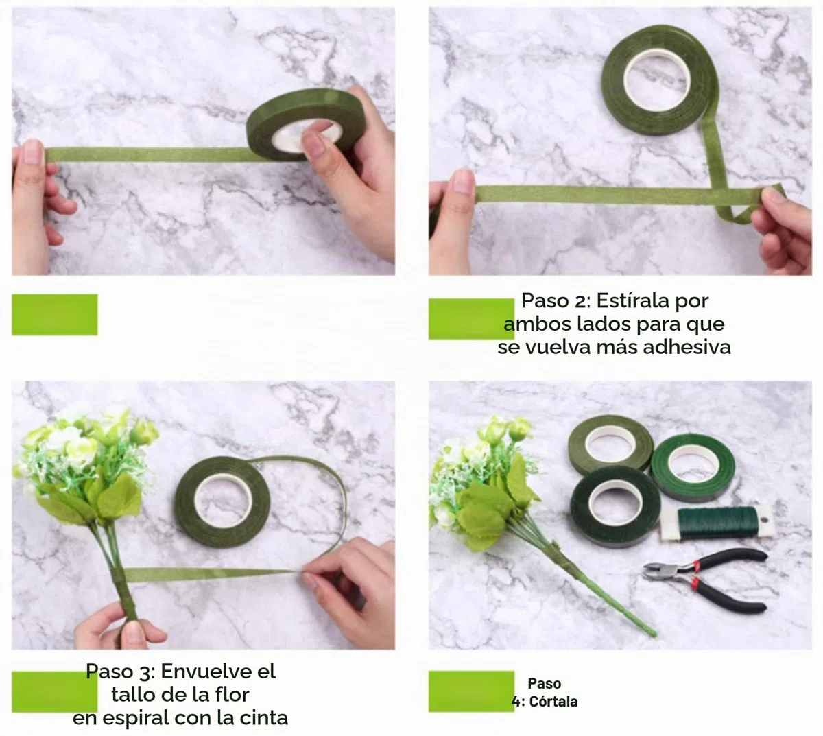 WYMAODAN Kit de arreglo floral, 6 herramientas de arreglo floral, incluyendo cintas y envolturas florales, alambres de tallo floral, para manualidades ramo de flores (6 unidades)