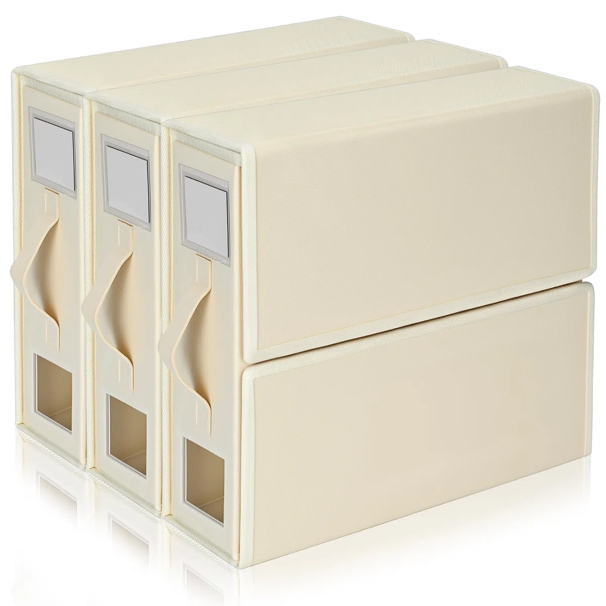 3 Piezas Caja Organizador Sabanas Armario, Bolsas Grandes De Almacenaje Para Sábanas Plegables, Organizador Armario Ropa Para Guardar Debajo De La Cama O En Un Cajón, Beige