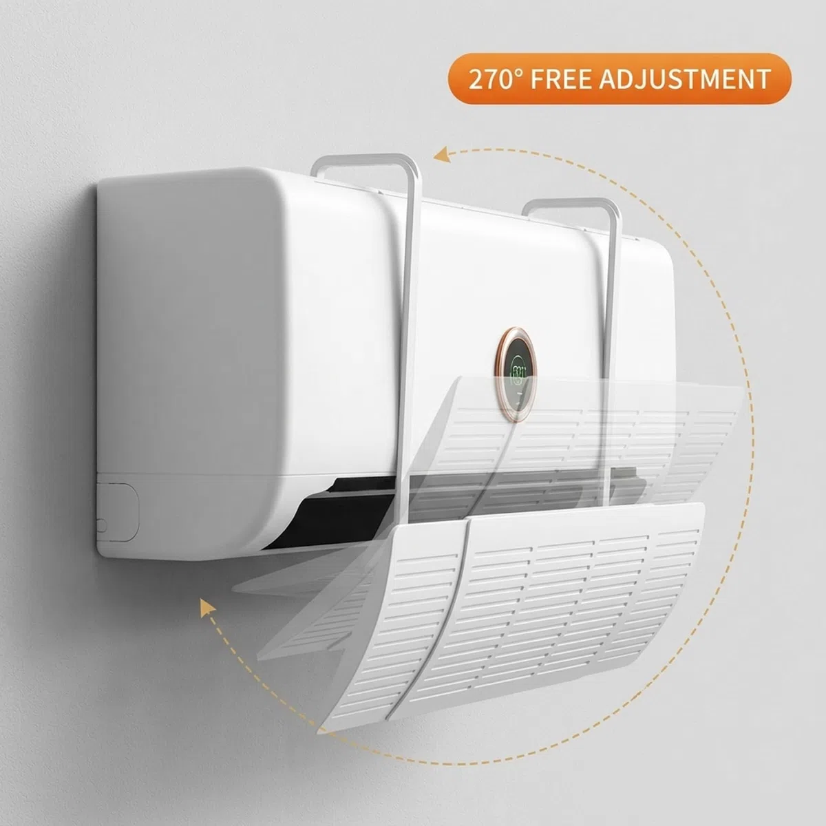 Deflector de viento de CA Deflector de ventilación de aire montado en la pared, de viento de aire acondicionado ajustable de 22-36 pulgadas para prevención de soplado directo, no incluye he