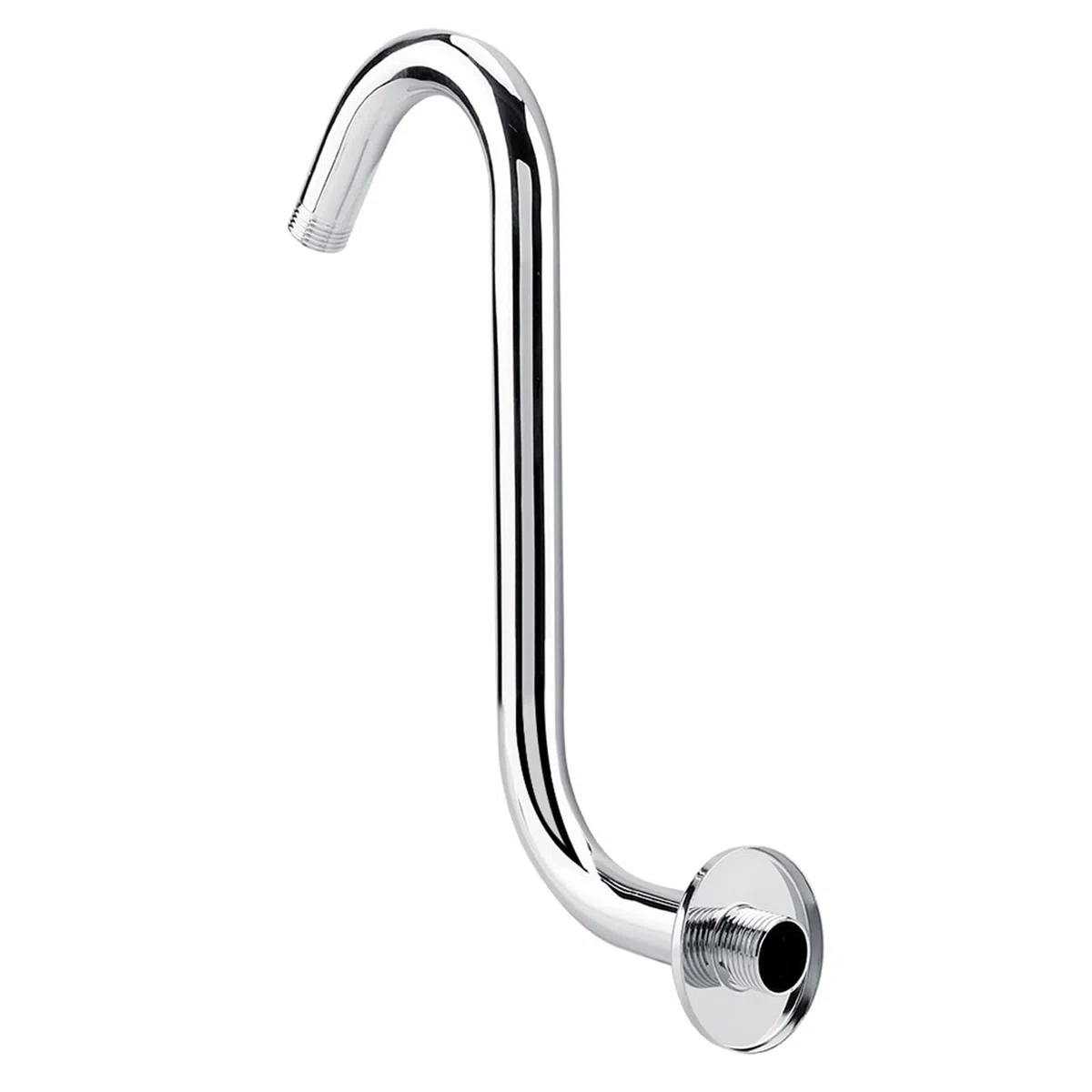 Generic Brazo de Ducha Curvado en S de Gran Altura, Acabado Plateado, Ideal para Personas Altas, Acero Inoxidable Resistente