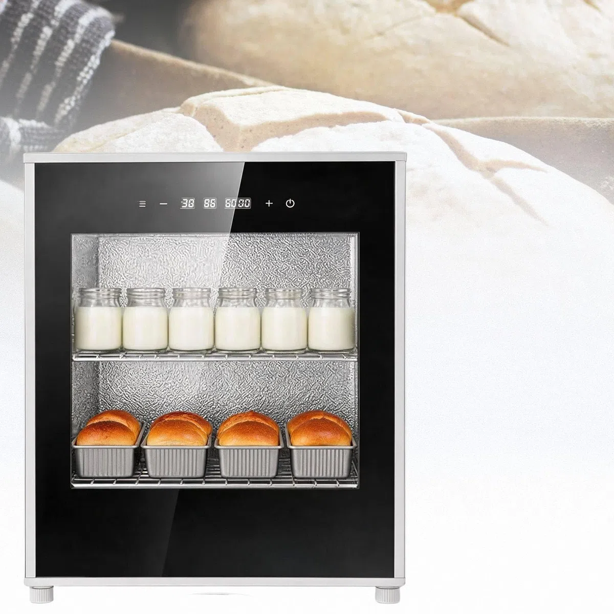 Máquina fermentadora de pan con control preciso de temperatura y humedad