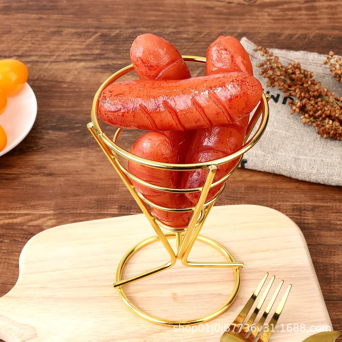 Soporte de Papas Fritas, 3PCS Soporte Patatas Fritas Canasta Cónica para Papas Fritas Acero Inoxidable Forma Cónica Duradero Titular Papas Fritas Canasta Alambre Metálico para Papas Fritas