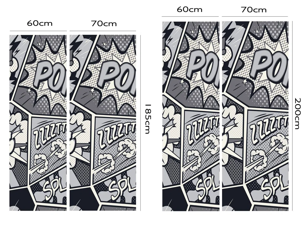 Oedim Vinilo Frigorífico Comic 185x60cm, Pegatinas de Nevera Económicas y Elegantes | Vinilo Nevera