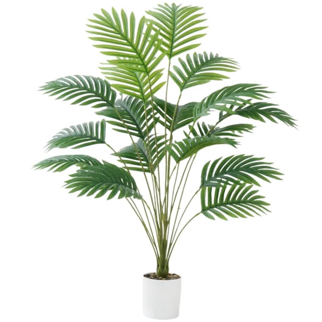 Laelfe 71 cm Planta Artificial Monstera en Maceta, 18 Hojas Planta Falsa Palmera Tropical para Interiores Exteriores Hogares Oficinas Jardines Dormitorio Mesas Escritorios