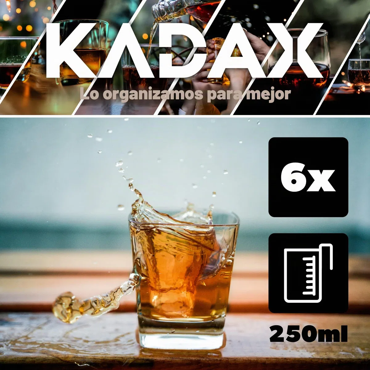 KADAX Juego de 6 vasos de zumo, vasos de agua resistentes, jardín, cóctel (Romi, 250 ml)