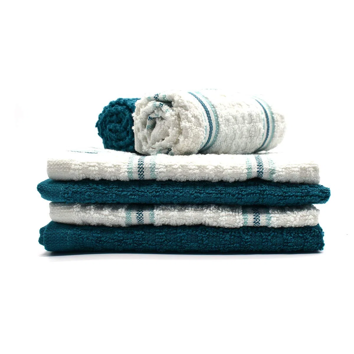 Penguin Home 100% Algodón Paño de Cocina 8-Pieza Establecer, Teal
