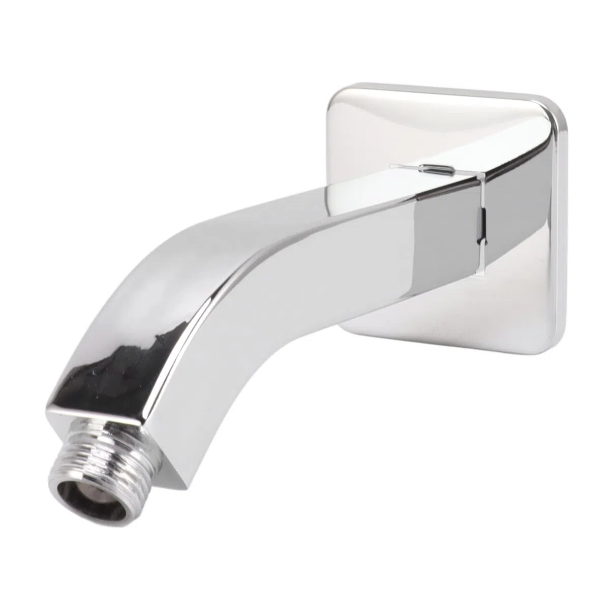 Brazo de Ducha con Brida, Brazo de Extensión de Ducha Cuadrado Montado en la Pared de 6 Pulgadas para Cabezal de Ducha Fijo (Electroplating)