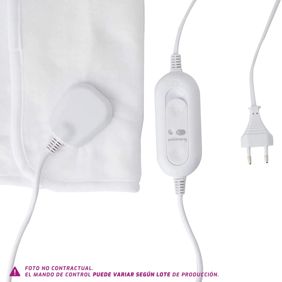 Calientacamas Eléctrico Individual | Tamaño 150 x 80 cm | 2 Niveles de Temperatura | Calientacamas Elaborado en Poliéster 100% | Manta Eléctrica Cubre Colchones | Pekatherm UP105