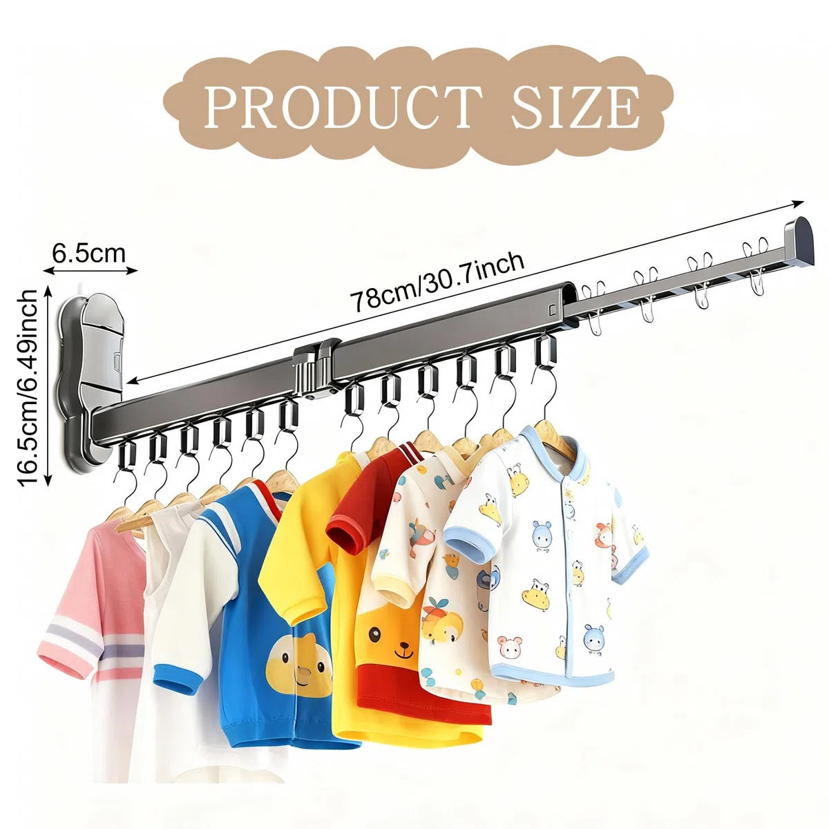 Tendedero de Pared Plegable y Extensible con Ventosa, Aluminio Duradero, Soporte hasta 10kg, Compacto y Portátil para Balcón, Baño, Dormitorio, Interior o Exterior