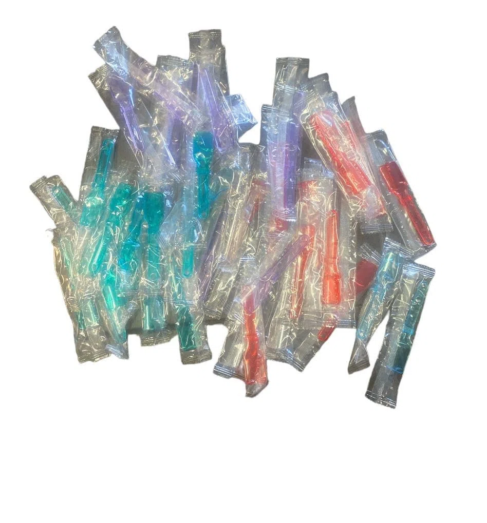 Cucharillas de colores 9,5 cm embaladas individualmente, paletas para helado, yogur envasados individualmente, 500 unidades