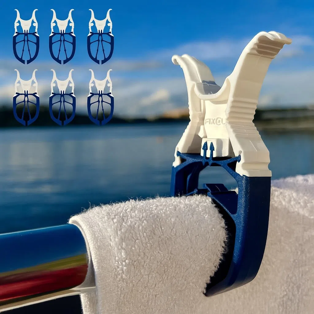 Pinzas para Ropa a Prueba de tormentas con Seguro |Mantienen tu Ropa sujeta al tendedero | Ideales para Uso doméstico, Barcos, barandillas | Paquete de 6 Unidades Color Azul