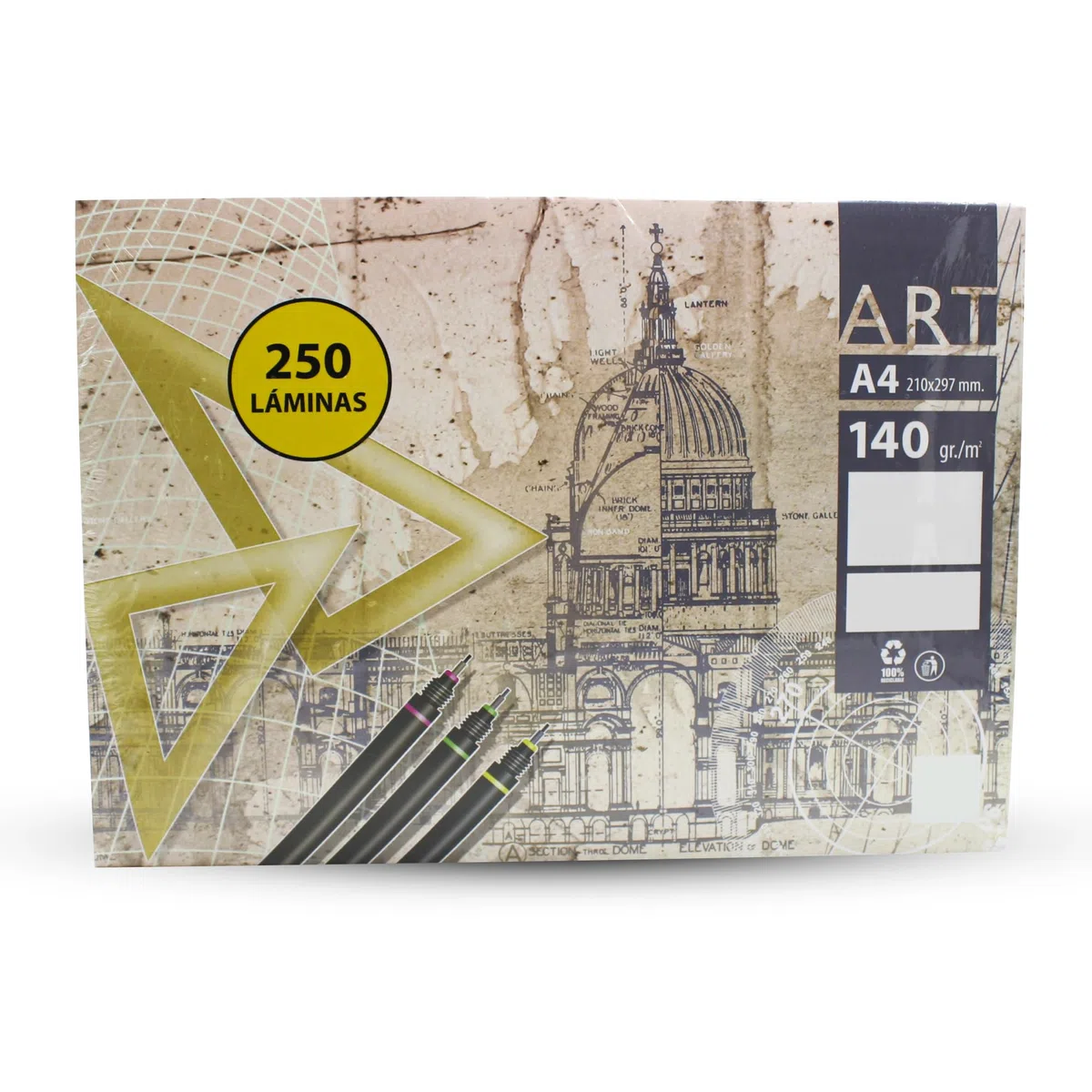 DOJA Barcelona | Laminas de Dibujo A4 | 250 Hojas | Pack 1 | Bloc de Dibujo A4 sin Margenes | Papel para Dibujo, Pintura, sin Recuadro, para Pintar, Dibujar, Escolar, Profesional...