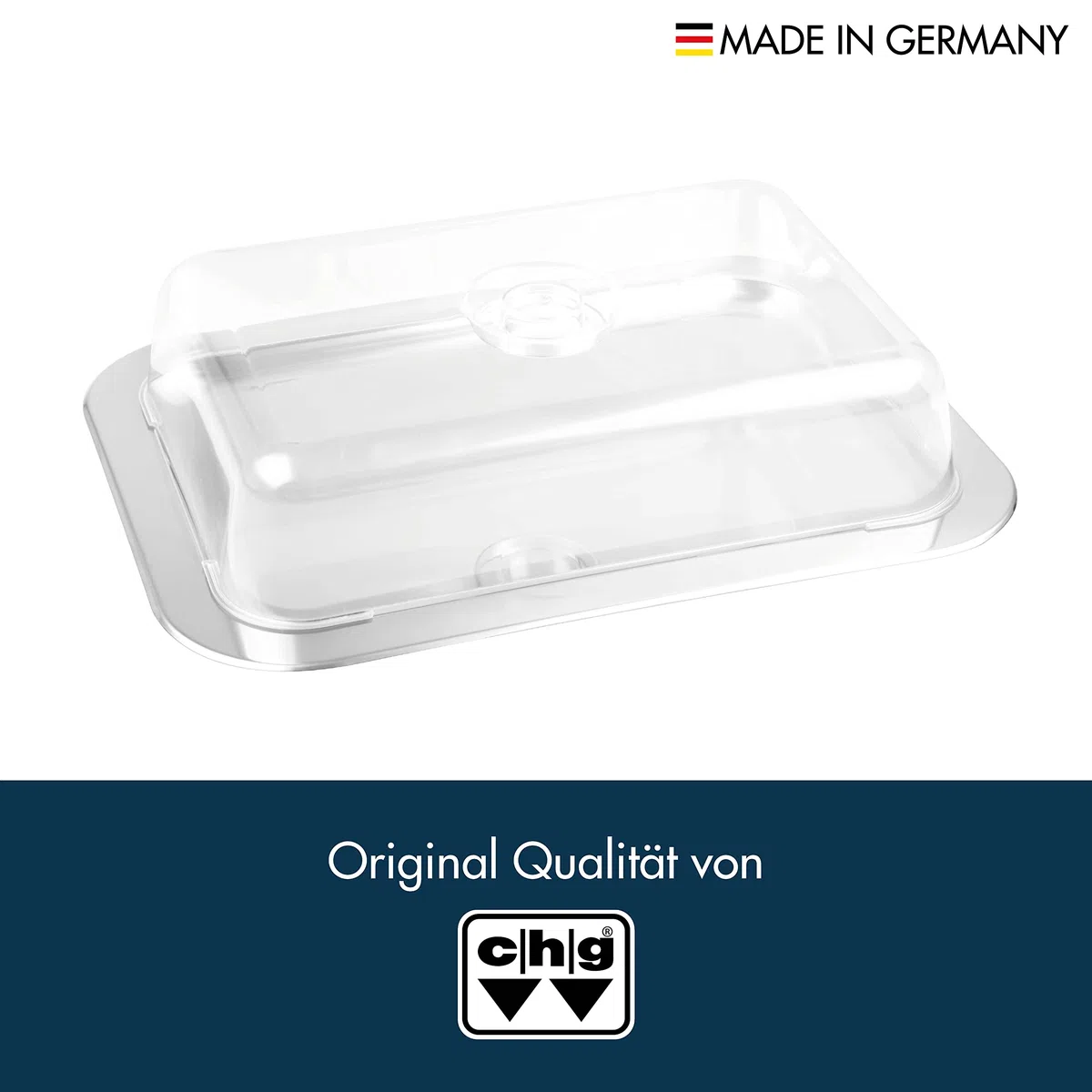 CHG 18623FR-07 - Bandeja de aperitivos con tapa, metal, (42 x 31 x 8,5 cm)