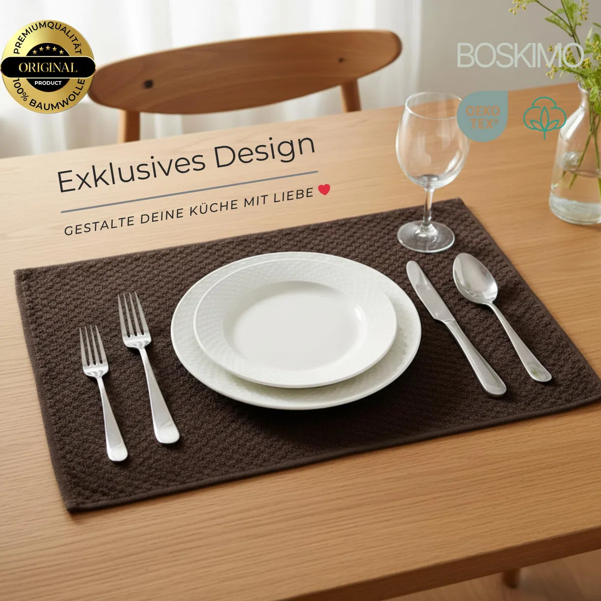 Paños de Cocina de Algodón con Rizo – Pack de 12 Trapos Cocina Premium Absorbentes y Reutilizables 45x65 cm Aura Beige