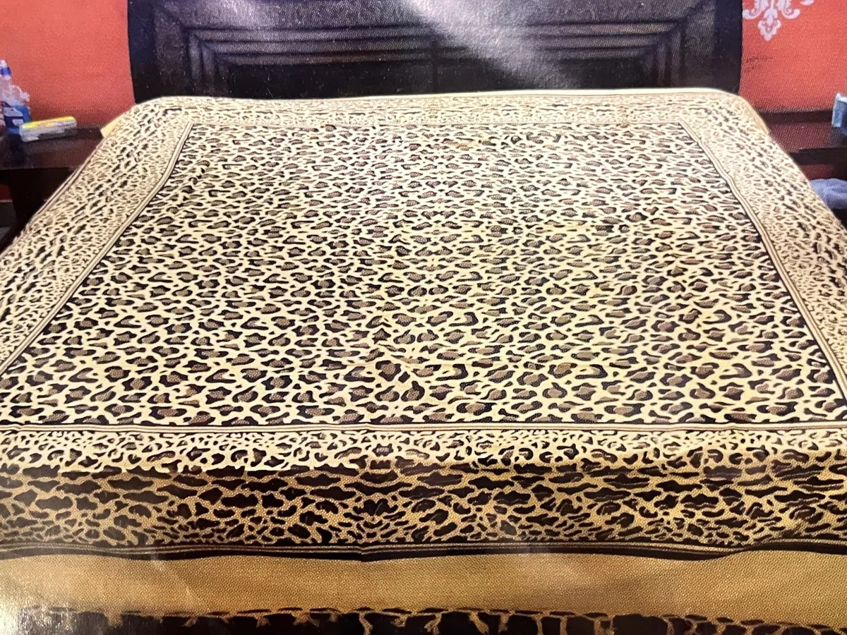 HCZ Colchas multiuso India, Tapiz decorativo de pared, Estilo hippie étnico,100% algodón,tamaño grande 210x240cm (leopardo)