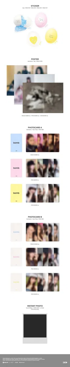 ILLIT Bomb Album [MAGIC BOMB ver.]+Pre Order Benefits+BolsVos Exclusive K-POP Inspired Digital Merches