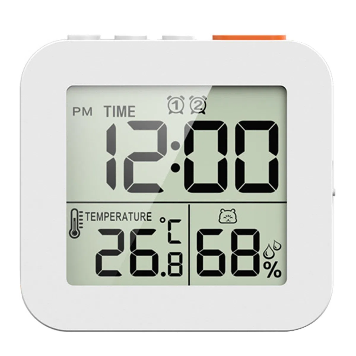 Reloj de Ducha Digital con Temporizador, higrómetro, Resistente al Agua, para baño, Cocina, Reloj de Pared, Blanco