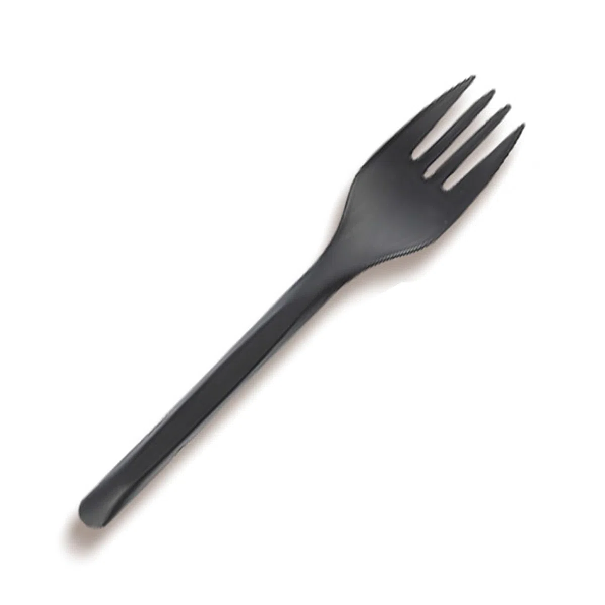 100 tenedores de plástico reutilizables, 15,3 cm/6 pulgadas, robustos, tenedores negros para picnics, camping, fiestas de cumpleaños, bodas, lavavajillas