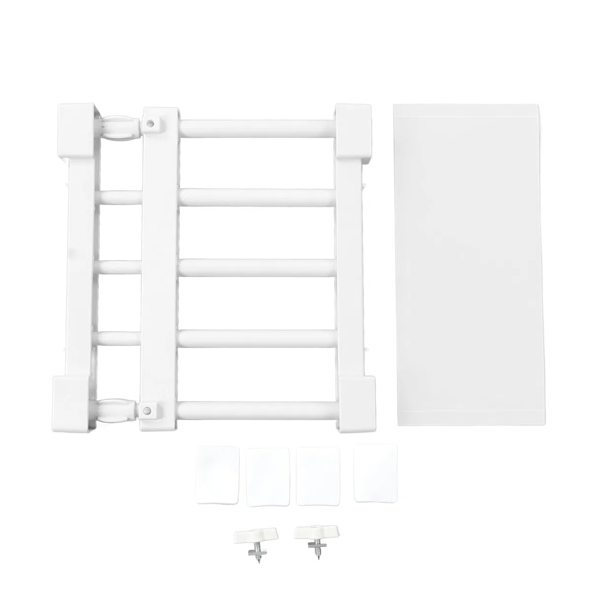 Estante de tensión con Soporte de Carga de 0 a 20 kg, Estante Ajustable de Pared Material PP, Estante de tensión para armarios, armarios (50‑80cm / 19.7‑31.5in)