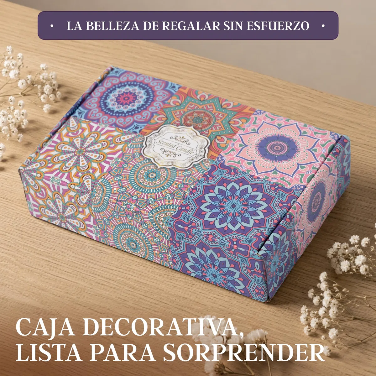 Set de Velas Aromáticas para Regalo 6 Aromas | Coconut, Peppermint, Sándalo y Más | Lavanda Natural, Ritual QR y Caja Decorativa