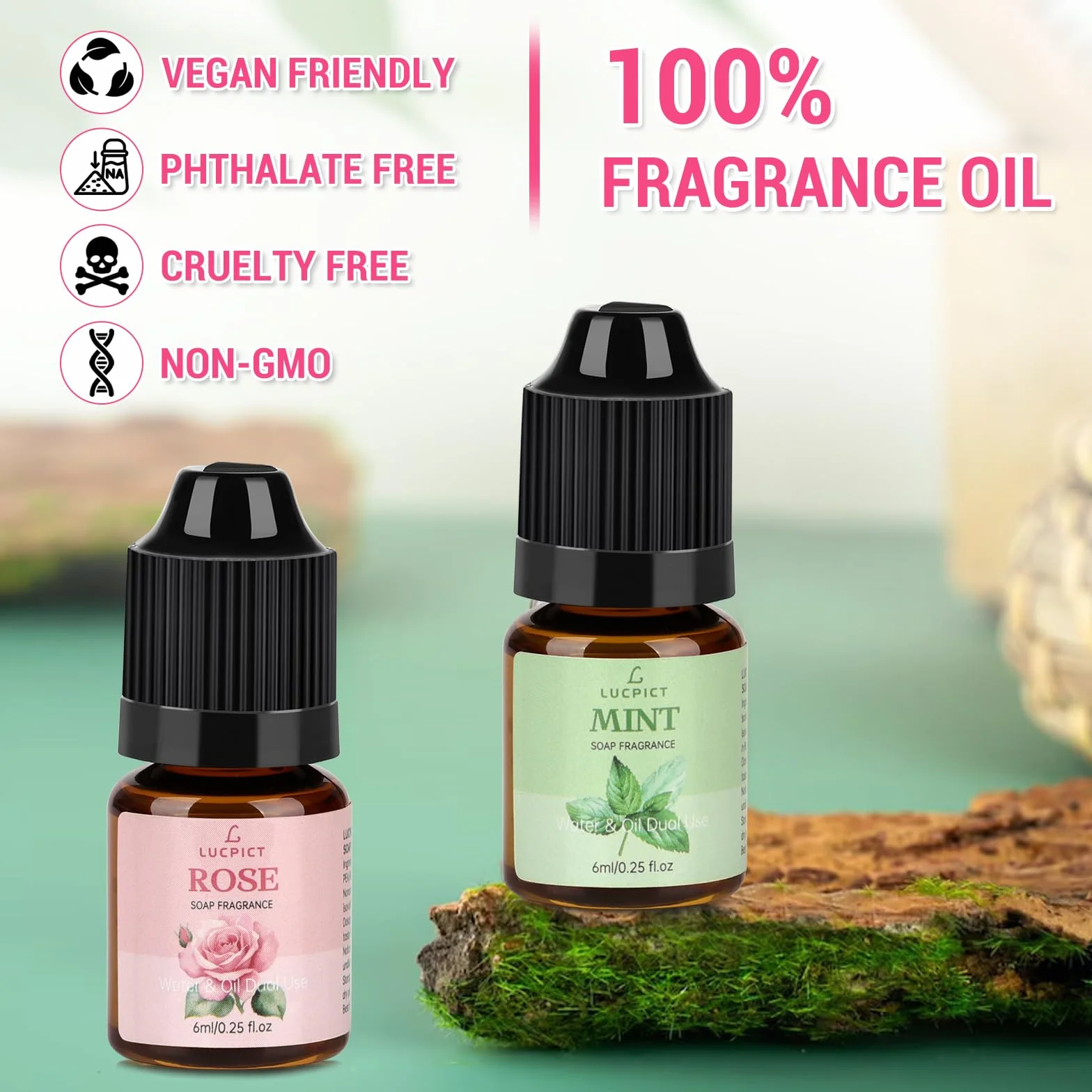 Juego de aceites aromáticos de jabón, aceite aromático para hacer jabón, juego de aceites aromáticos de calidad alimentaria para hacer bombas de baño, limo, arte, velas, cosméticos (10 x 6 ml