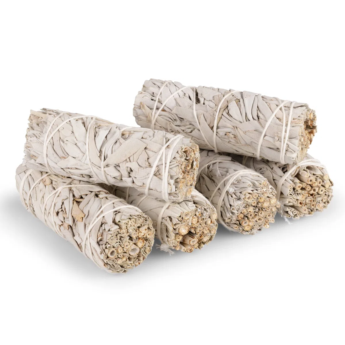 Salvia Blanca para Quemar Limpieza Energética Meditación Purificación Espiritual Incluye Incienso Copal Mexicano Artesanal Ritual Aromaterapia Yoga Protección (6 Salvia Blanca)