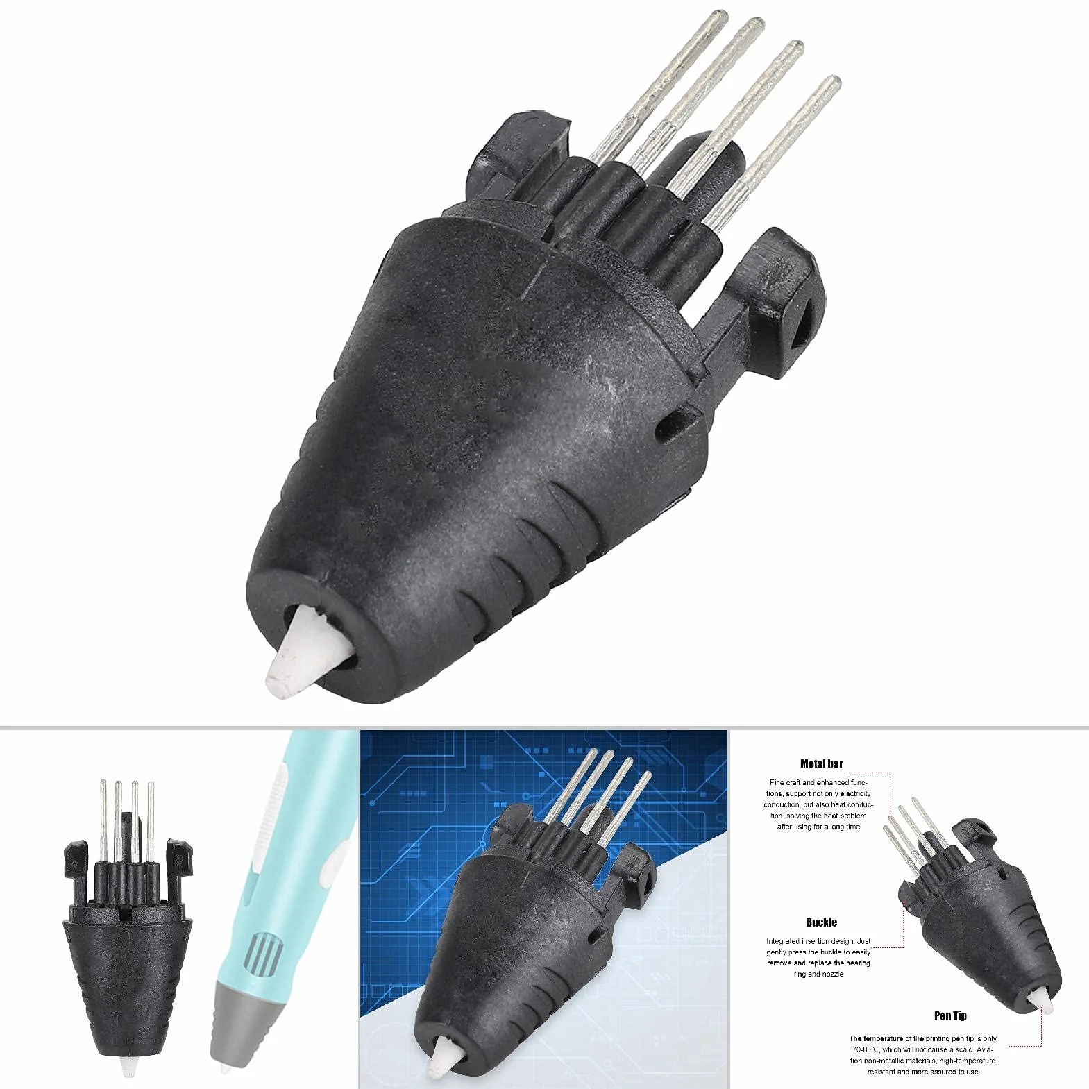 Zhat Boquilla, Punta De Lápiz para Manualidades Finas Temperatura 70-80 ℃ Funciones Mejoradas Boquilla De Impresora para Impresión Tienda para El Hogar