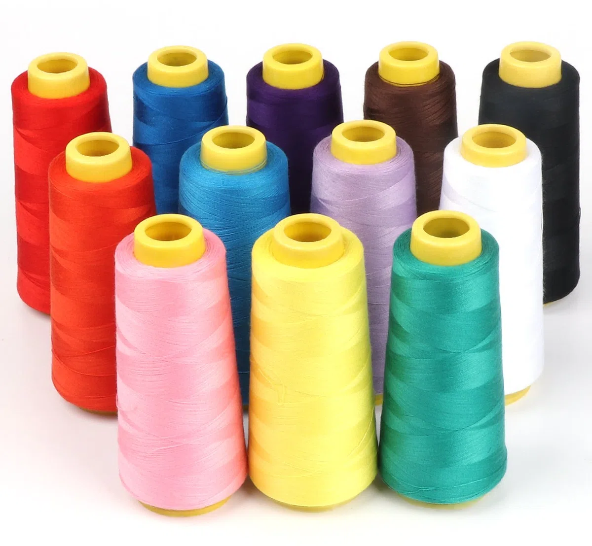 Coser de Poliéster, ilauke 12X1500m Hilos de Coser, Hilos de Bordar de Poliéster para Máquina de Coser Hilo Overlock 40S/2, Hilo de Coser de Alta Velocidad para Coser a Máquina Artes de Coser a Mano
