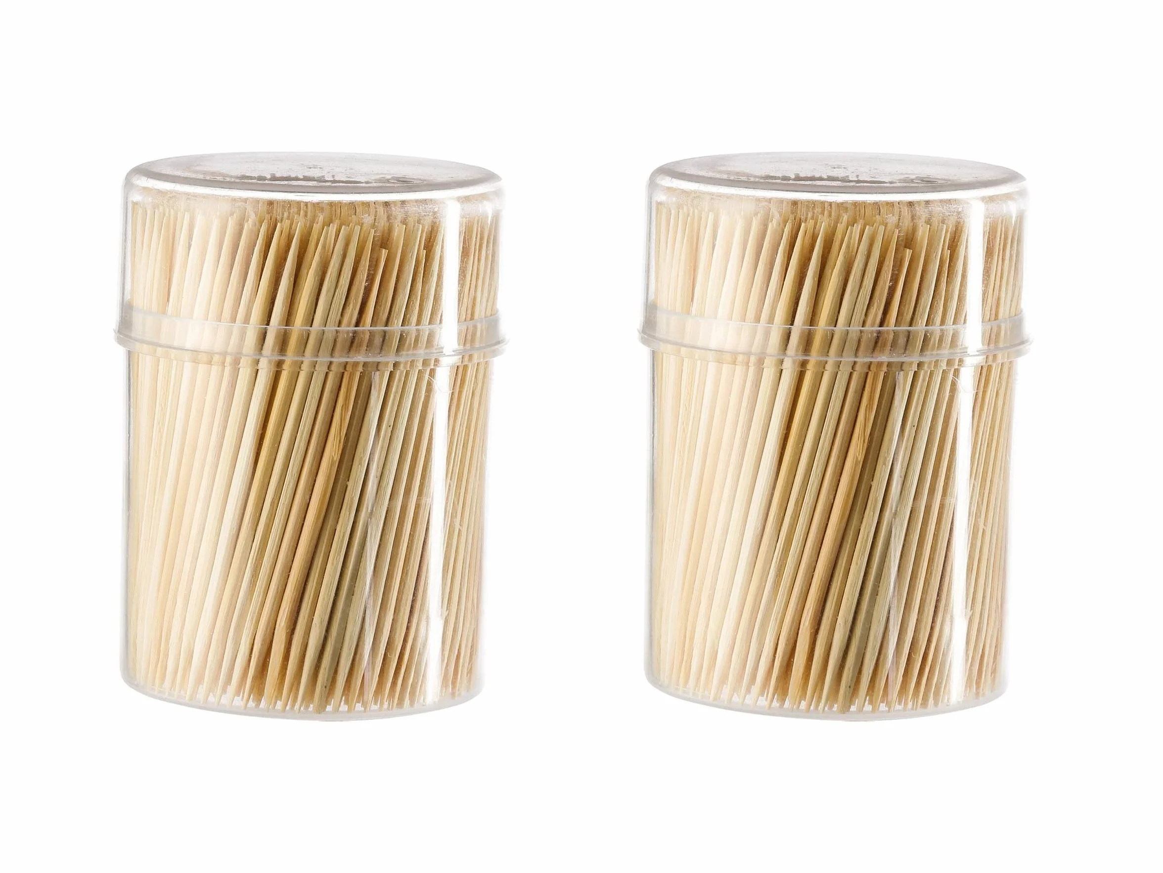 1000 palillos de madera, palillos de cóctel en una caja dispensadora, cura de dientes de madera, para la cocina, 6,5 cm