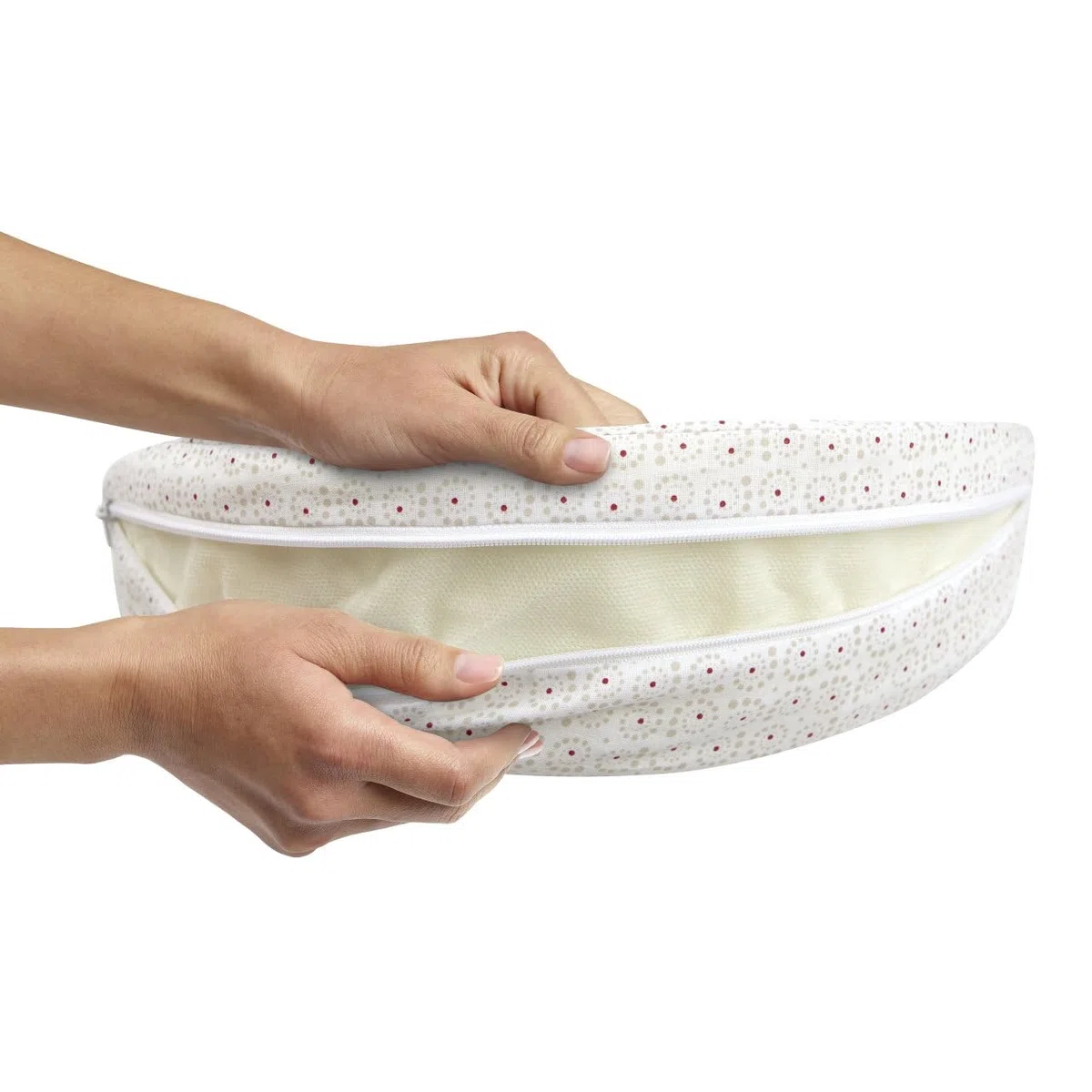 Chicco Boppy Wedge - Almohada Embarazo Compacta para Dormir, Lavable a Máquina, Soporte Vientre, Piernas, Caderas y Espalda, para Todas Las Etapas del Embarazo, Color Claro (Spiral)