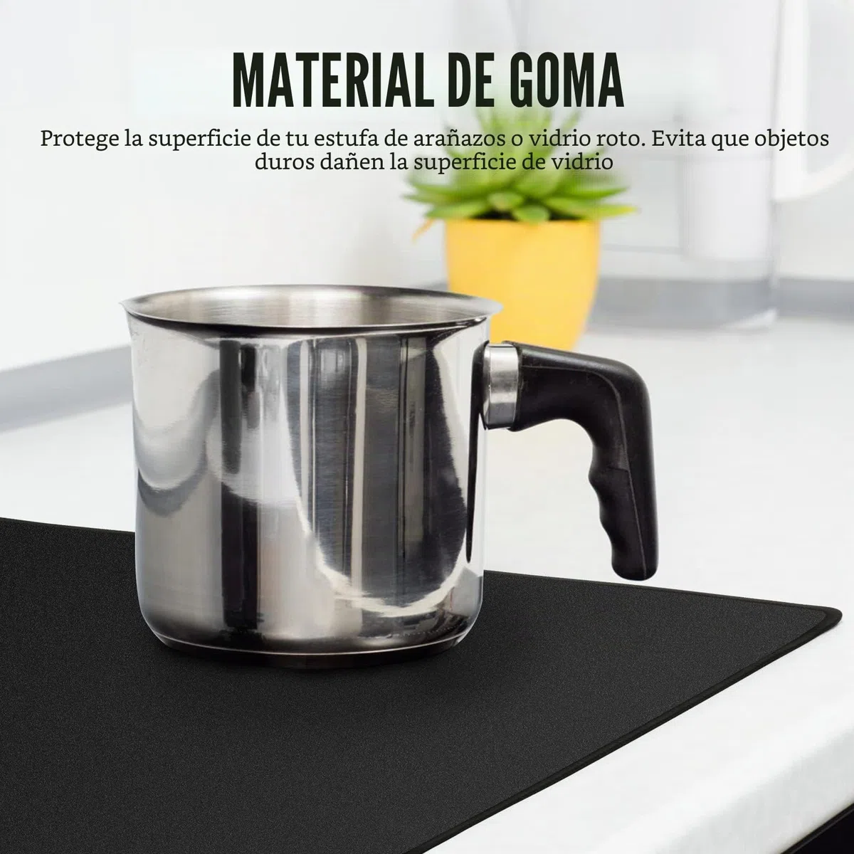 Alfombra para Placas de Inducción 61.5x53 cm, Cubre Placa de Cocina de Inducción, Cubierta de Mesa de Cocción Eléctrica, Alfombra de Protección para Estufa de Cristal con Revestimiento Antideslizante