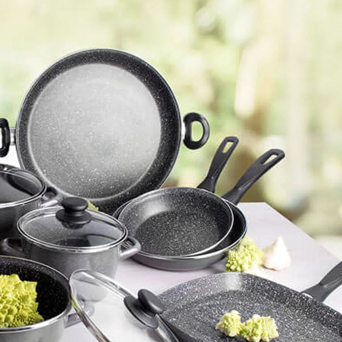 MAGEFESA 02108247 Sartén Wok Gransasso, Gris, 28 cm